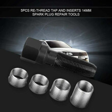 Thread Repair Kit for Spark Plug Holes, Rethread Kit with Precision Tap and Inserts, Screw Tap and Screw Thread Repair Tool, Professional-Grade