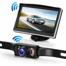 Cámara de respaldo con diseño duradero e impermeable, imagen nítida de 1080P para automóviles, SUV, camiones, fácil instalación y cámara de