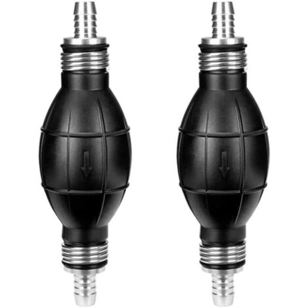 Rubber Fuel Pump With Metal Valves, Transfer Vacuum Fuel Fuel Primer Pump Gasoline Petrol Diesel Pump Unidirectional Function For Low Pressure Fuel 9175034337642