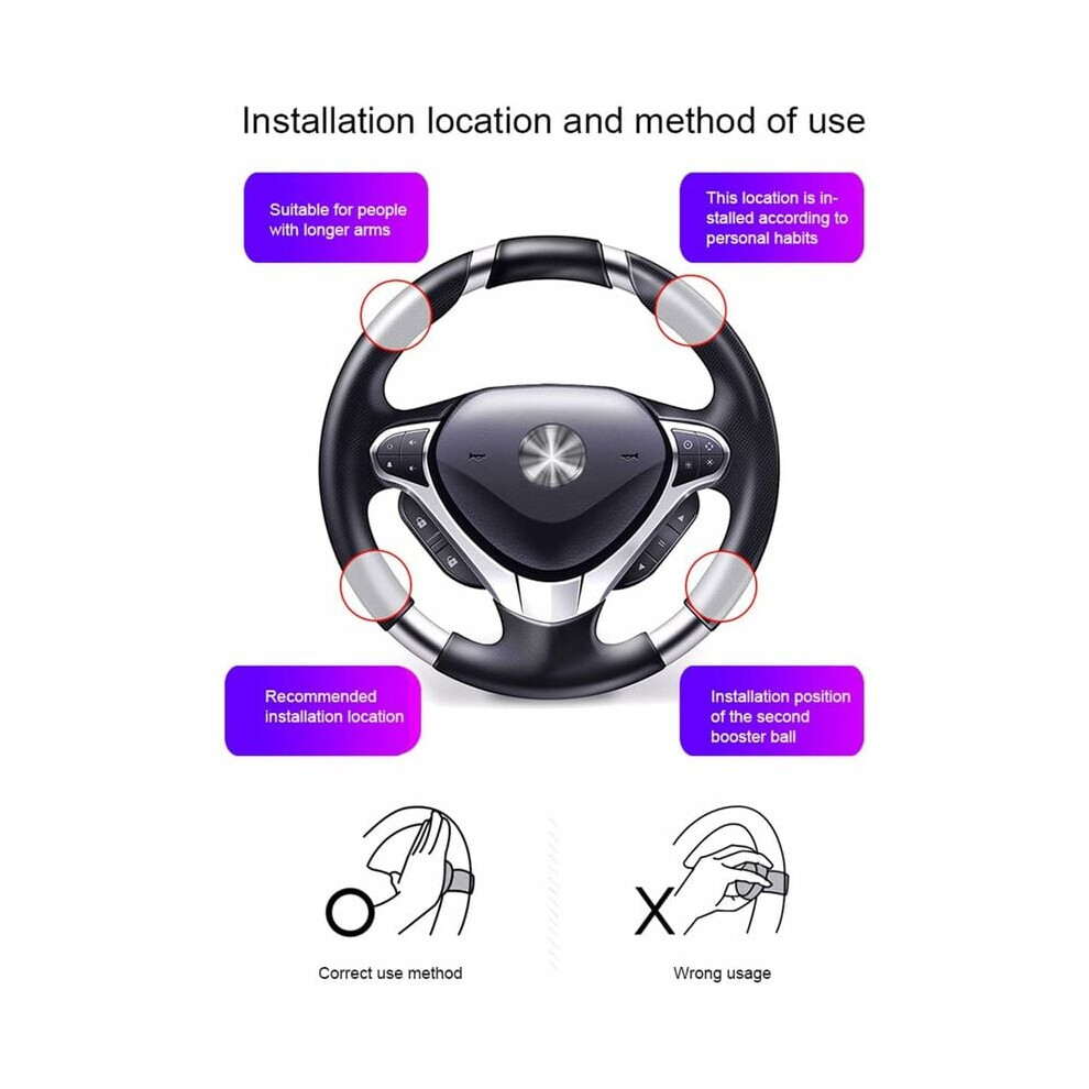 Deluxe Universal Steering Wheel Knob, Easy Installation Deluxe Steering Wheel Knob For Effortless Maneuvering In Cars, Trucks, Forklifts, Lawn 9128293336550