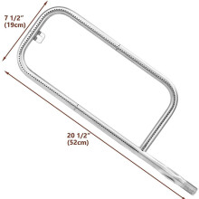 Stainless Steel Grill Burner Tube Kit, Heat Resistance Oxidation Resistance for Consistent Gas Flow in Your Grill, Perfect Weber Q2000 Replacement