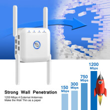 Wireless Miracle: Ihre ultimative Lösung für nahtlose Konnektivität – WLAN-Repeater, Signalverstärker, Dualband, große Reichweite, schnelle
