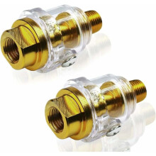 Aluminum Alloy Oil Lubricator, Solid Metal Mini In-Line Oiler, 14", For Professional Air Tools