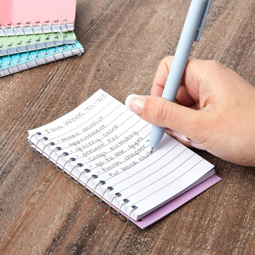 Multi-purpose Use Spiral Notebook, Durable Design Twin-Wire Binding Notebook for Classroom Notes Meeting Notes Homework Assignments Nursing Writing, 2