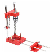 Portable Drilling Locator, Adjustable Convenient Hole Punch, Clear And Accurate Scale, Precision Woodworking Tool, Red Alloy Steel, Lightweight And