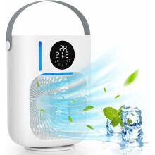 Condizionatore d'aria intelligente con display digitale a LED, raffreddatore portatile con sistema a cascata a nido d'ape e serbatoio da 1000 ml,