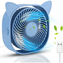Fei Yu Mini Table Fan, Your Silent Companion: Portable, USB Powered, Quiet Operation, 3 Speeds, Personal Cooling Solution for Home, Office, Camping,