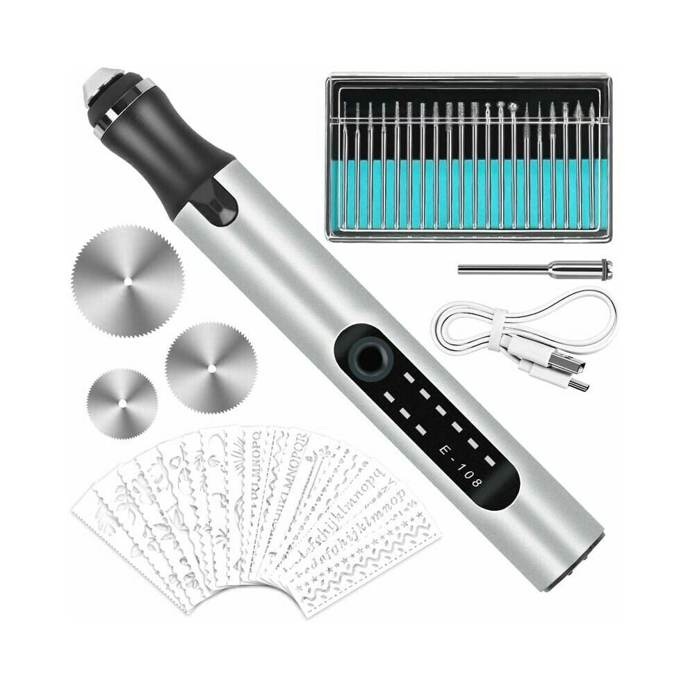Cordless Engraving Machine, Low Noise Engraving Pen With Usb Rechargeable Portable Rotary Engraver For Jewelry Wood Glass Stone Carving 9128293161800