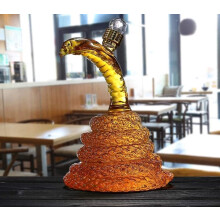 Whiskey Decanter 12 Chinese Zodiac Animal Shaped HandBlown Glass 500ml Snake Color