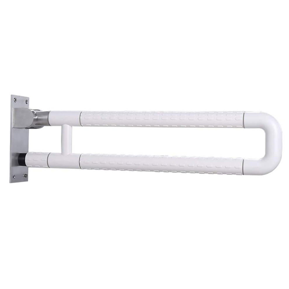 White Shower Grab Bar 60In Antislip Bathroom Safety Handrail For Elderly And Disabled