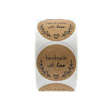 1 Roll Round Label Gift Sticker SelfAdhesive Paper Decoration for DIY Gifts Baking Decoration Label Handmade Sticker