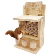 Outdoor Squirrel Feeder with Large Capacity, Weatherproof Nut Holder for Backyard Tree or Balcony