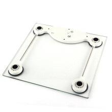 1 Piece LCD Scale Transparent Square Bathroom Scale Strength Tempered Glass Instant Weight Measurement Accurate
