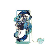 1 x Genshin Impact Figure Metal Bookmark with Chain (Wanderer)