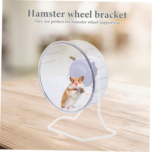 Pet exercise wheel brackets sturdy and secure for hamster running wheels home use 2