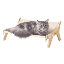 Cat Window Bed Wooden Hammock With Washable Cover DoubleSided Window Seat AllSeason Sunbathing Cat Bed
