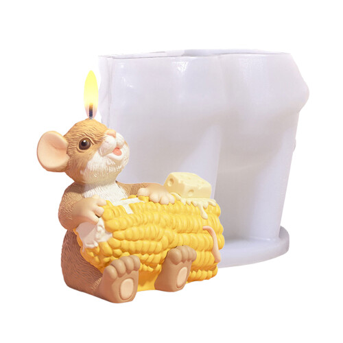 Mouse Cheese Silicone Candle Molds Epoxy Resin-Rat and corn