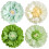 4 Stück Papierblumenkugeln, 50 cm, große-Grün 1