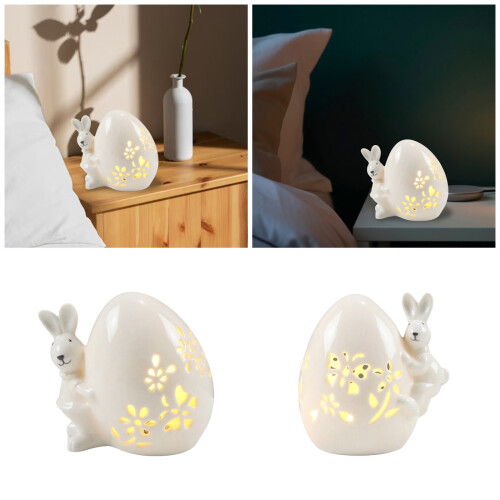 LED Ceramic Easter Eggs Easter Rabbit Hollow Lamp Spring-55 2
