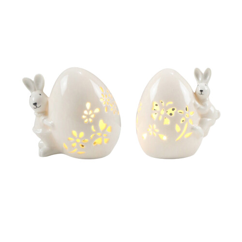 LED Ceramic Easter Eggs Easter Rabbit Hollow Lamp Spring-55 1