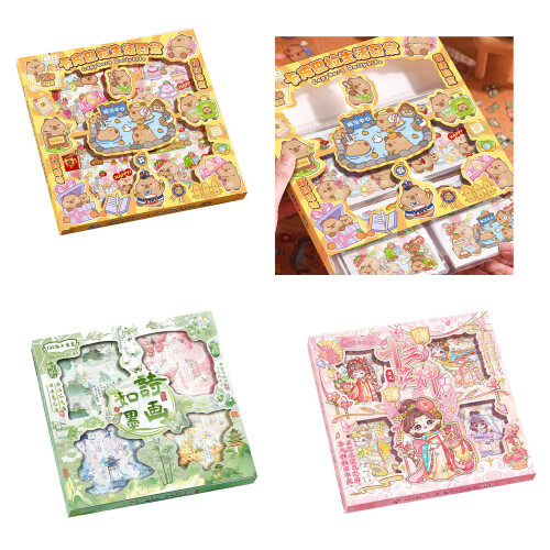 Scrapbooking-Aufkleber, selbstklebender PET-Aufkleber,-Rosa 1