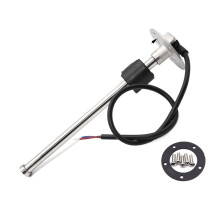 52mm Fuel Level Gauge with 24033 Ohm Sensor, 7Color LED, AntiFog Glass for Marine Boat Car