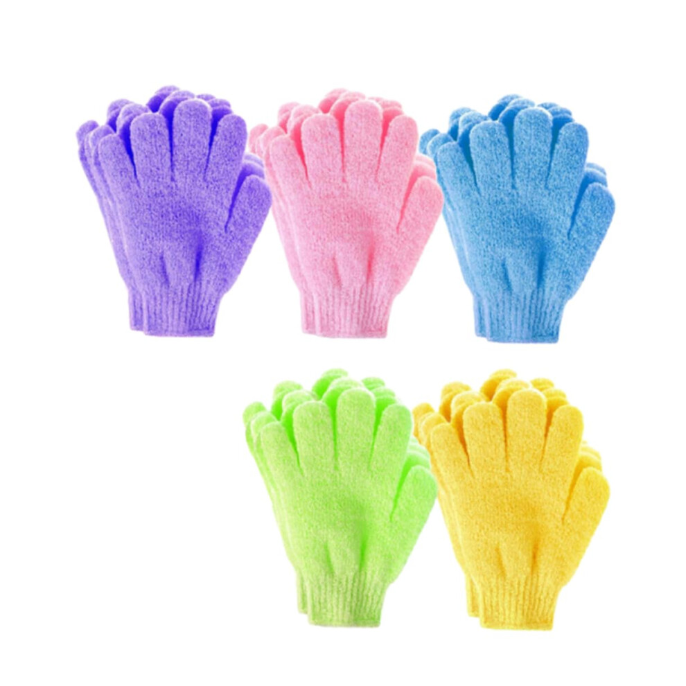 20 pieces exfoliating bath towel back bath towel shower brush bath towels glovelike washcloths mitt bath towel random color