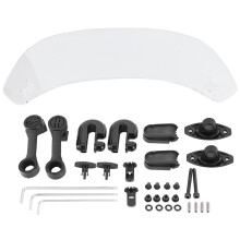 Universelle Motorrad-Windschutzscheibe mit Windschutz und Geräuschreduzierung, verstellbarer Clip-On-Windabweiser für erhöhten Fahrkomfort,