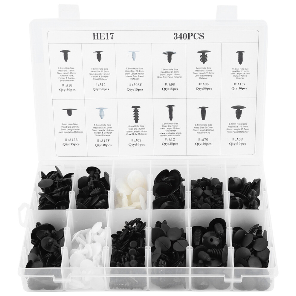 Door Panel Trim Uni Fit Kit Automotive Push Retainer Clips Fender Clips High-Quality Mat Dur Construction Easy Storage For Bumper Retainer Clips And 9190834512808