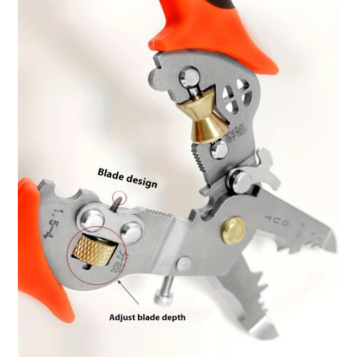 Wire Stripping Tool Carbon Steel 10 Functions Ergonomic Nonslip Grip Crimper For Electrical Work 1