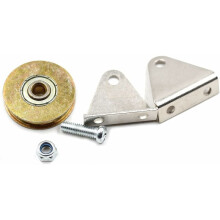 Bearing Wheel For Wire Rope Pulley, Rolling Smoothly Low Noise Steel Pulley With U Groove And Flat Mounting Block, Sturdy And Durable Wall Mounted