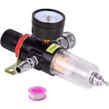 Regulador de filtro pneumático, garante fornecimento de ar consistente, otimizado para aplicações em compressores.