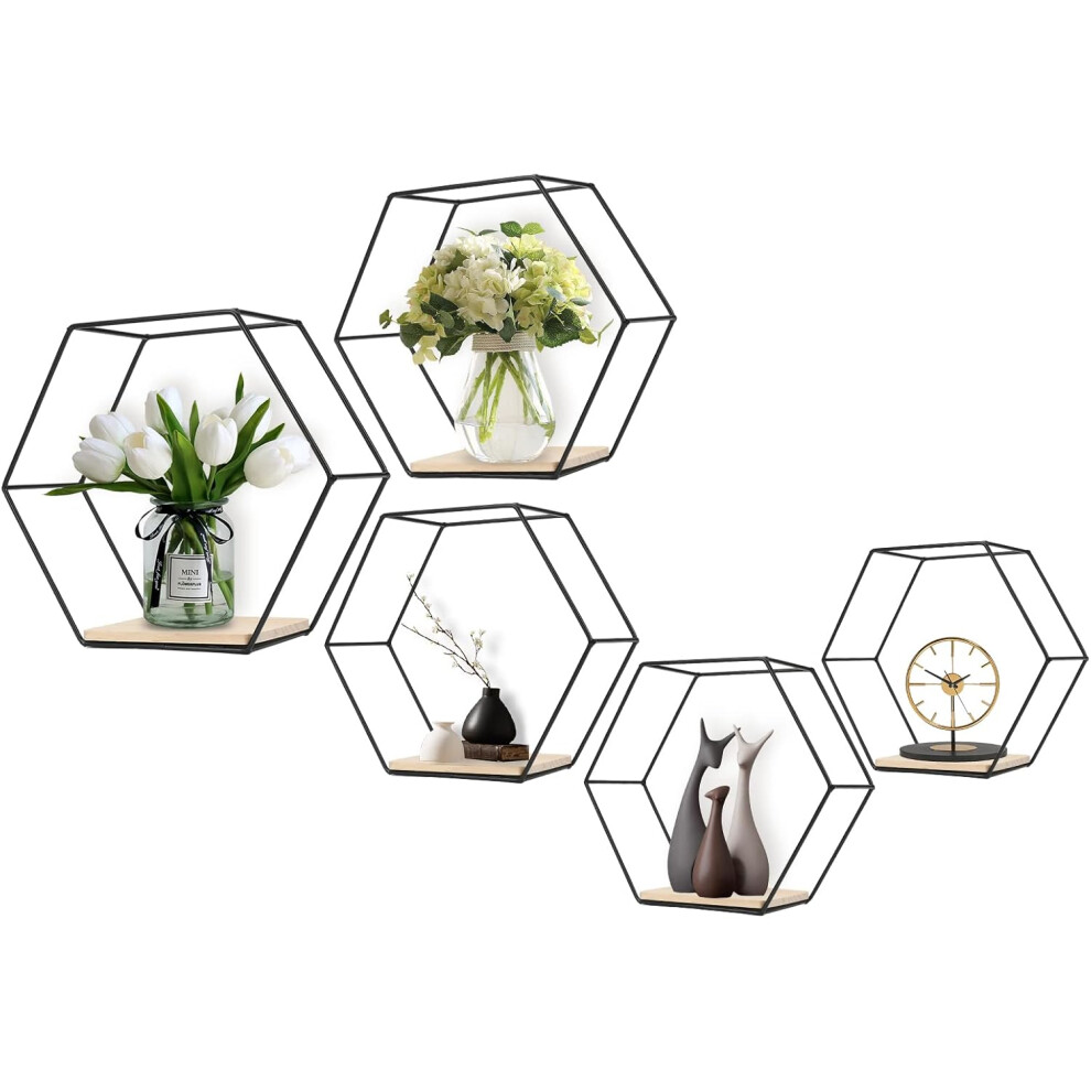 Decorative Hanging Wall Shelf, Simple Wood Partition, Strong Load-Bearing Capacity, Professional Welding Technology, Floating Wall Shelves For Saving 9775230889657