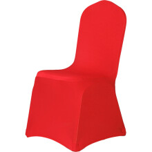 Capa de cadeira universal sob medida para casamentos e banquetes, com elástico nos pés e confeccionada em poliéster.
