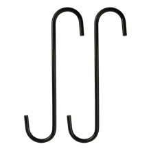 Black Stainless Steel S Shape Hook, Brake Caliper Hook for Suspension Service, Durable and Reusable, Car Repair Tool with Rubber Tips, 2 Paquets