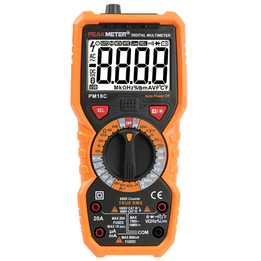 Digital Multimeter, True Rms Measurement For Dc Ac Voltage Current Resistance Diode Continuity Testing, Non Contact Voltage Detector With 4 Digits 9433291665558