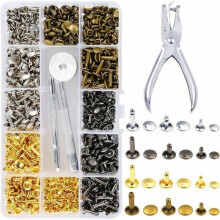 Round Head Studs For Leather Projects, Durable And Sturdy With Corrosion Resistance, Enhance Your Crafts Like Bags, Shoes, And Jeans (360 Sets)