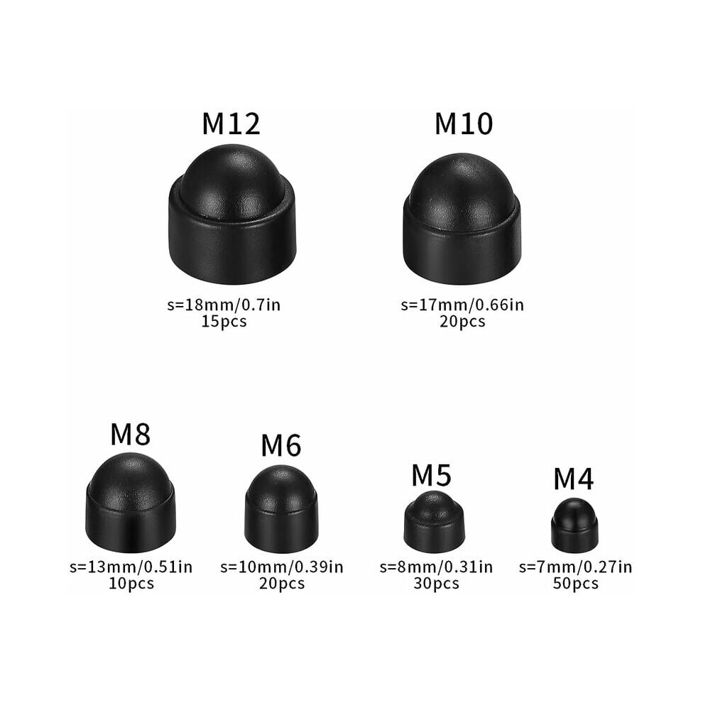 Protection Caps For Hexagon Shaped Screws, Non-Toxic Aging Resistant Bolt Covers Screw Caps, Plastic Acorn Dome Protection, Suitable For Machinery 9128293337465