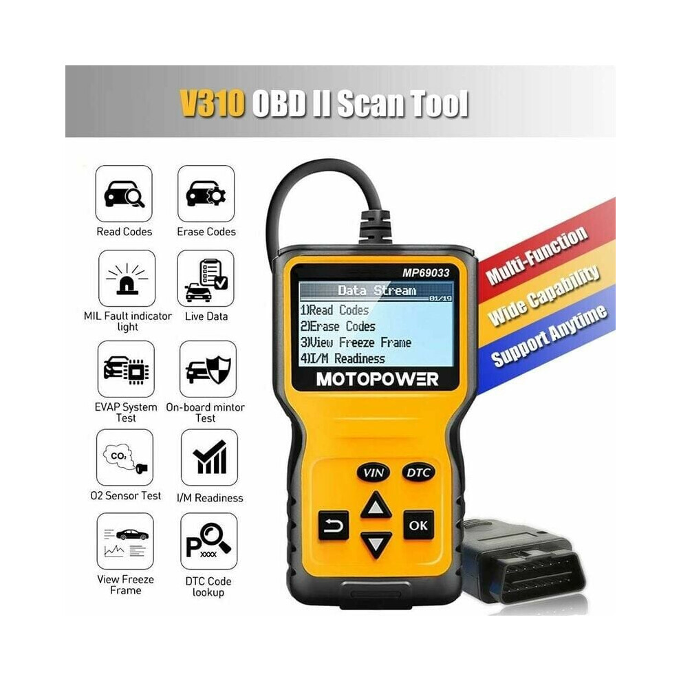Engine Diagnostic Wizard, Obd2 Scanner For Live Data Stream & Vin Vehicle Number, Reset Obdii & Dtc Lookup, Engine Check For All Cars Light 9128293337724