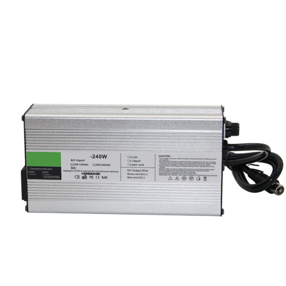 Heat Dissipation Fan Golf Cart Battery Charger, Automatic Charger With Multiple Protection Features, Household Power Compatible Smart Charger For 9358999376530