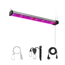 Aumente sua colheita com as luzes de cultivo LED de espectro vermelho e azul, de alto rendimento, ideais para plantas em prateleiras e ambientes com