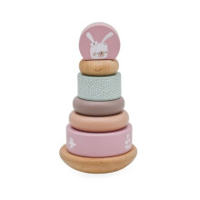 Mamabrum Brinquedo Pirâmide Círculos para Classificar, Formas para Organizar – Brinquedo de Estímulo para Bebês 1º Ano 20 * 10 cm Cor Pastel