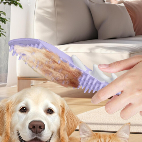 Cat combs for house cats, pet comb  2X kitten brushes in herringbone shape 1