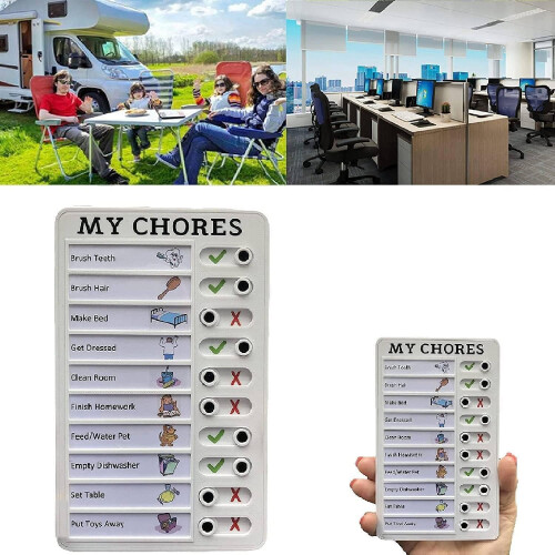 Homework Checklist, Plastic Tip, Creative Memos Checklist, Removable and Reusable for Controls and Form 2