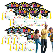 Graduation Party Invitation Cards  HatShaped Greeting Cards for Elementary School