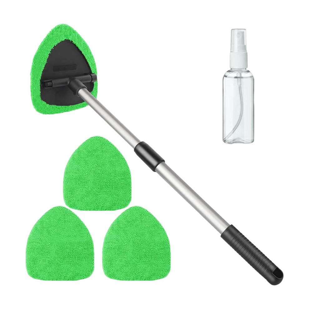 Car Cleaning Brush Microfibre Mop Car Wash Kit Four Mop Heads Extendable Telescopic Pole 9189345005992