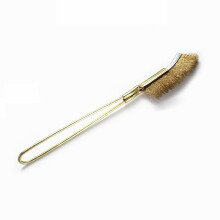 Stainless Steel Grill Brush with Iron Handle, RustResistant BBQ Cleaning Brush, Copper Plated