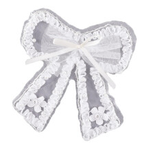 Embroidered notch patches with bows, bows, appliqus for bags, clothing, hair clips, white decoration