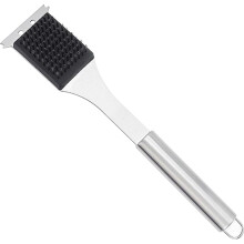 BBQ Grill Brush 17.3 Inch Stainless Steel Bristles with Scraper Long Handle Grill Cleaning Tool for Outdoor Cooking