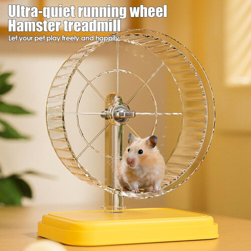 Hamster running wheel, silent doublelayer wheel, nonsqueaky yellow 1